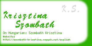 krisztina szombath business card